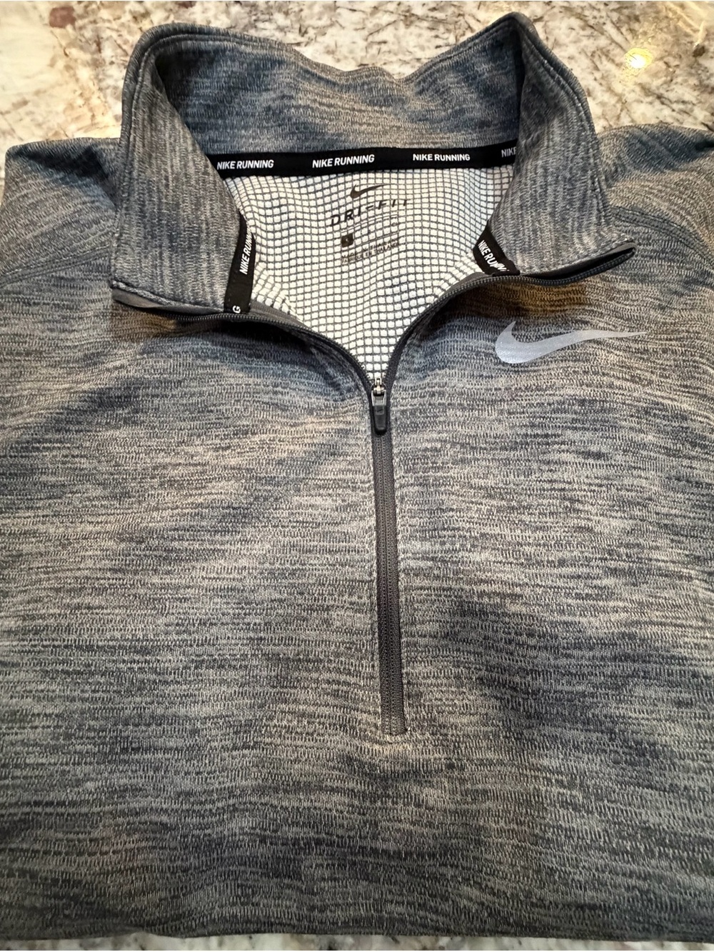Nike Men’s S Heather Gray Quarter-Zip Pullover - Picture 8 of 8
